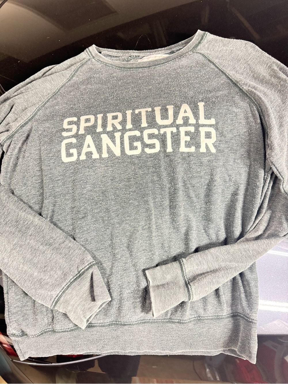 Spiritual Gangster Men’s Heather Slate Crewneck Sweater